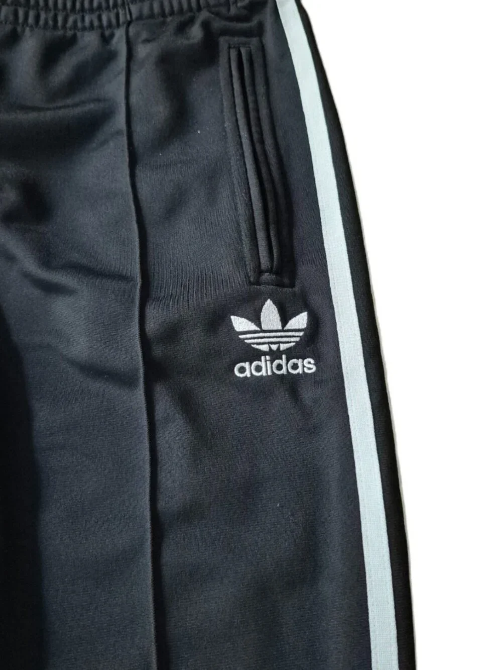 Adidas Originals Men's Black Track Pants Size M Trefoil 3 Stripe